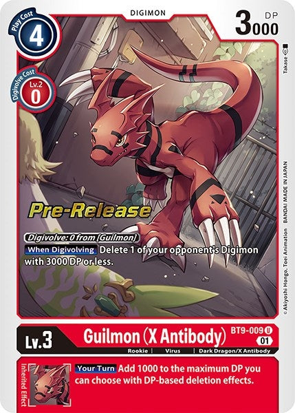 Image for Guilmon (X Antibody) (BT09_PR) (BT9-009 U) - Digimon Card Game