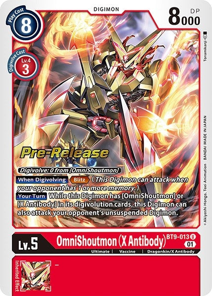 Image for OmniShoutmon (X Antibody) (BT09_PR) (BT9-013 U) - Digimon Card Game