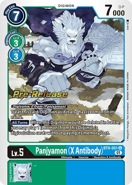 Image for Panjyamon (X Antibody) (BT09_PR) (BT9-051 U) - Digimon Card Game