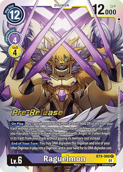 Image for Raguelmon (BT09_PR) (BT9-080 R) - Digimon Card Game