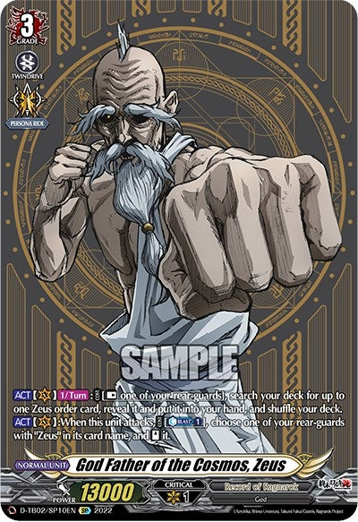 Image for God Father of the Cosmos, Zeus (SP) (D-TB02: Record of Ragnarok) (D-TB02/SP10EN) - Cardfight Vanguard