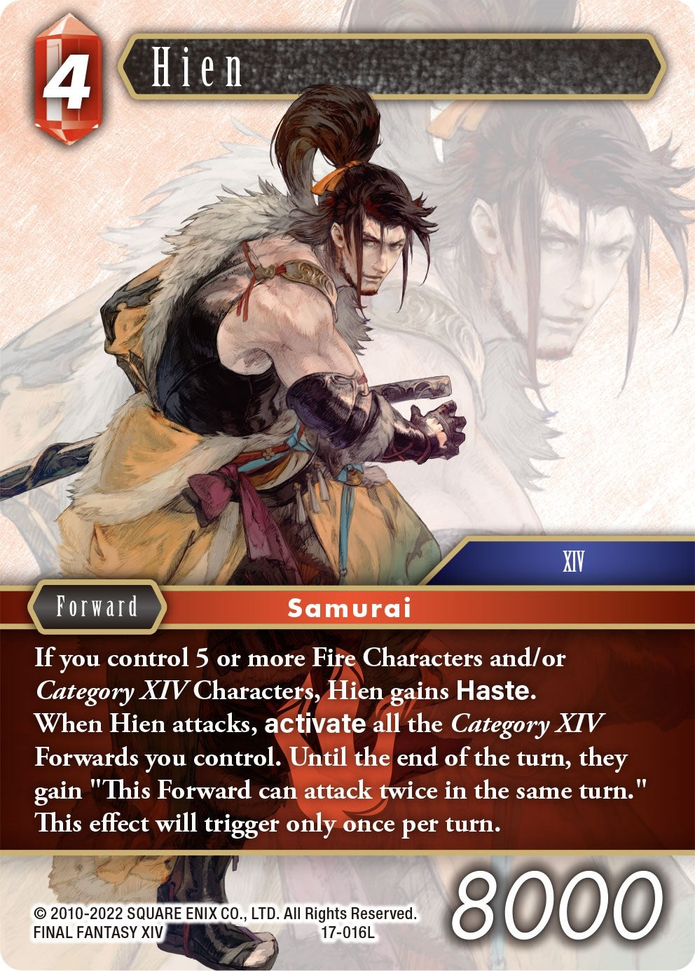 Image for Hien (Rebellion's Call) (17-016L) - Final Fantasy TCG