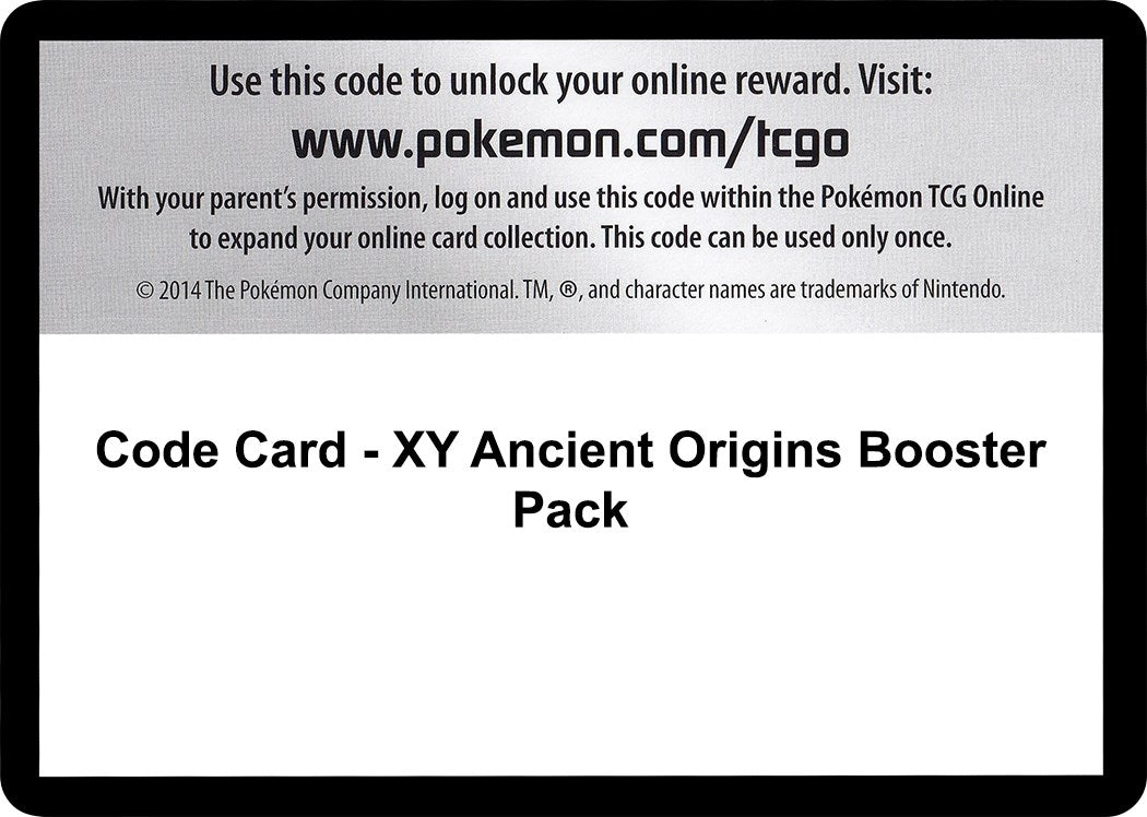 Image for Code Card - Ancient Origins Booster Pack - Pokemon