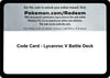 Image for Code Card - Lycanroc V Battle Deck - Pokemon