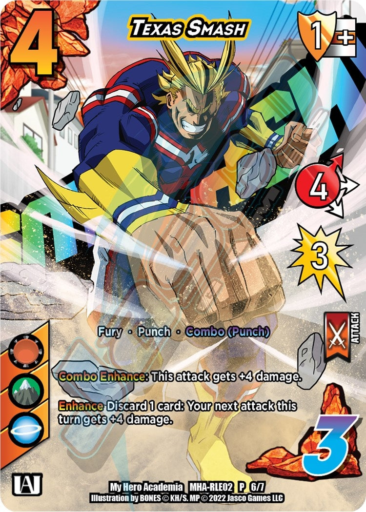 Image for Texas Smash (Regional License Exam 2022) (UniVersus: My Hero Academia Promo Cards) (MHA-RLE02 P 6/7) - UniVersus