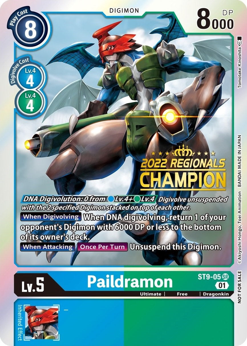 Image for Paildramon (2022 Championship Offline Regional) [Online Champion] (ST9-05 SR) [Starter Deck 09: Ultimate Ancient Dragon]