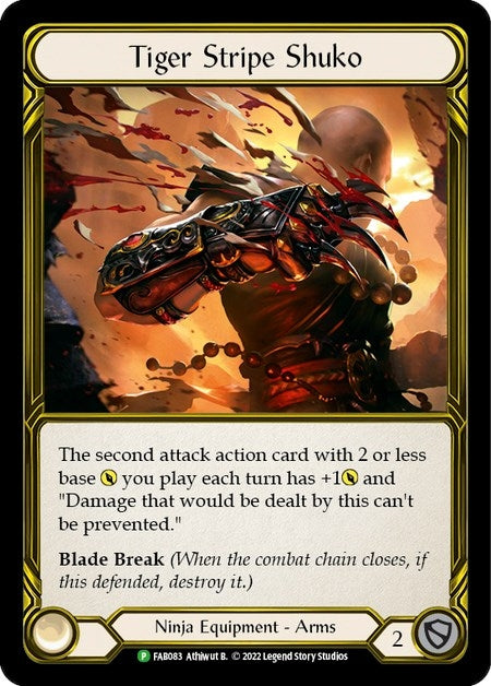 Image for Tiger Stripe Shuko (Golden) - FAB083 (Flesh and Blood: Promo Cards) (FAB083) - Flesh and Blood TCG
