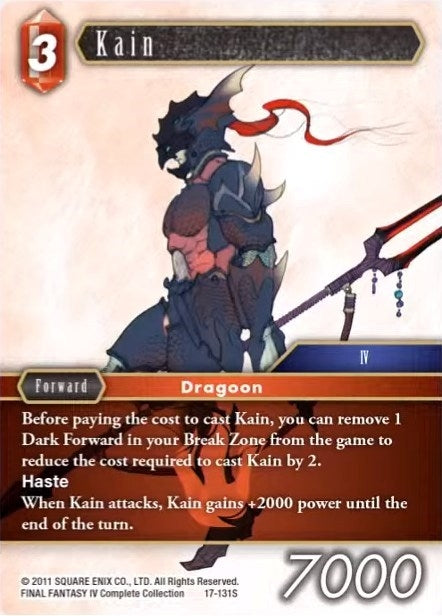 Image for Kain (Rebellion's Call) (17-131S) - Final Fantasy TCG