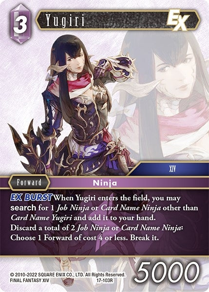 Image for Yugiri EX (Rebellion's Call) (17-103R) - Final Fantasy TCG