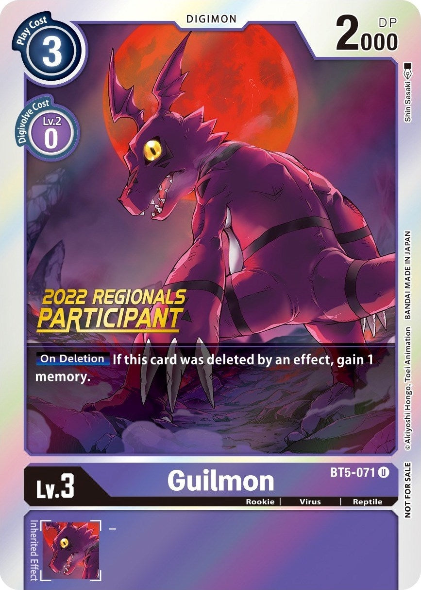 Image for Guilmon (2022 Championship Offline Regional) [Online Participant] (BT05) (5071)