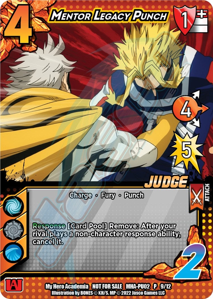 Image for Mentor Legacy Punch (Plus Ultra Pack 2 Judge) (UniVersus: My Hero Academia Promo Cards) (MHA-PU02 P 9/12) - UniVersus