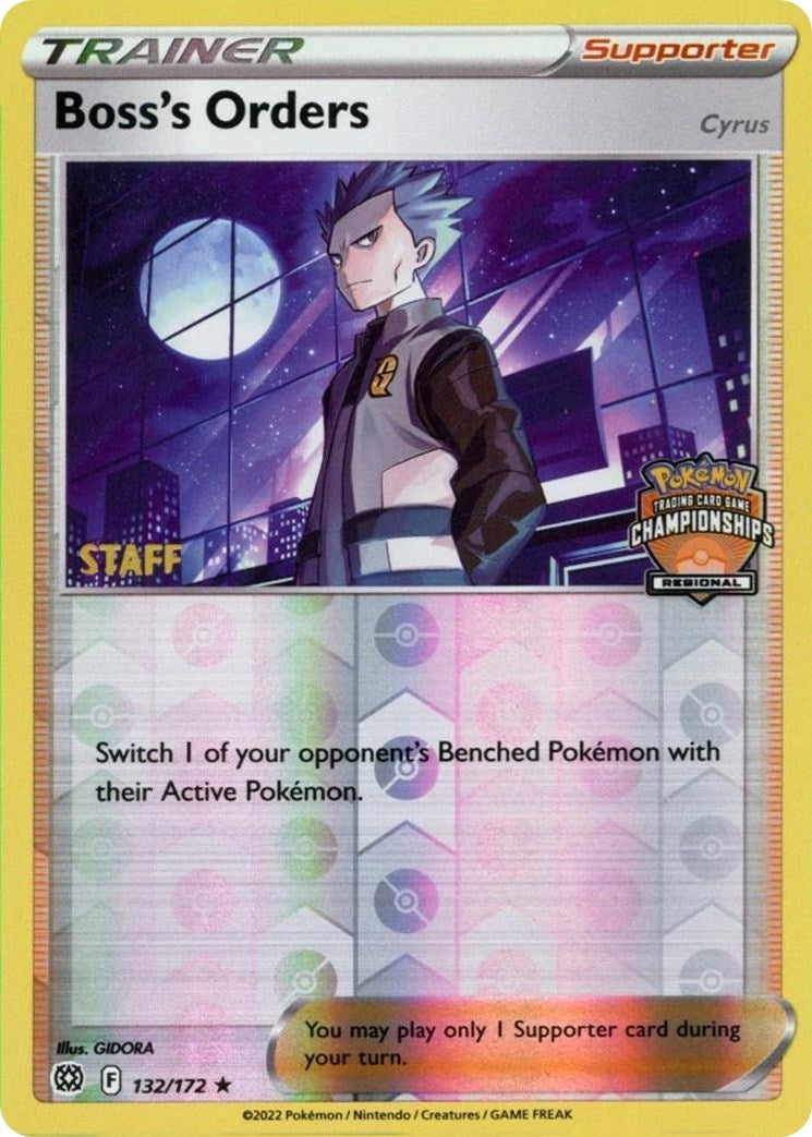 Image for Boss's Orders - 132/172 (Regional Championships) [Staff] (League & Championship Cards) (132/172) - Pokemon