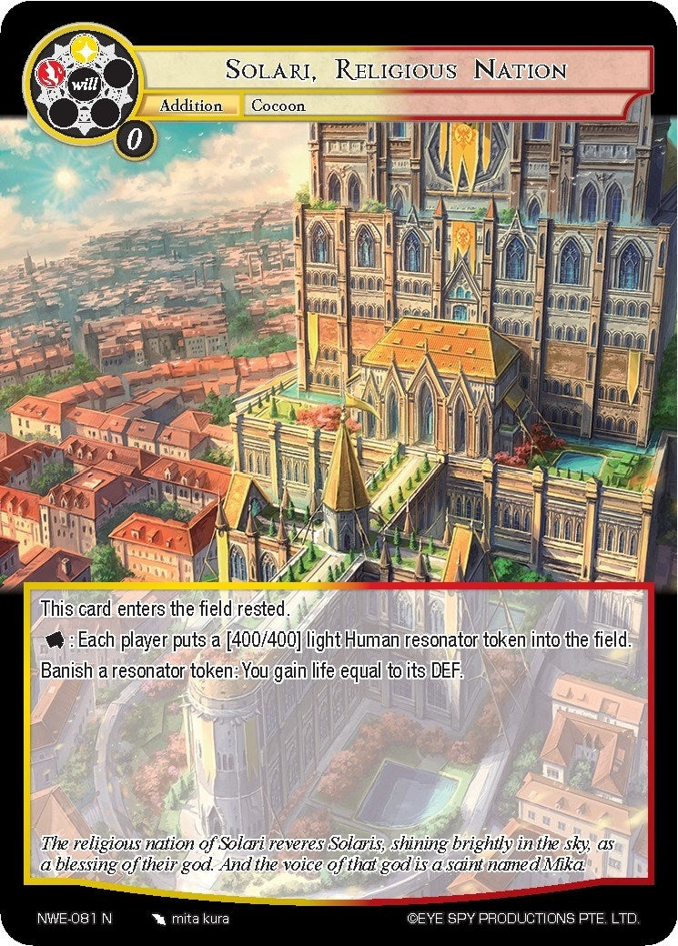 Image for Solari, Religious Nation (A New World Emerges) (NWE-081 N) - Force of Will