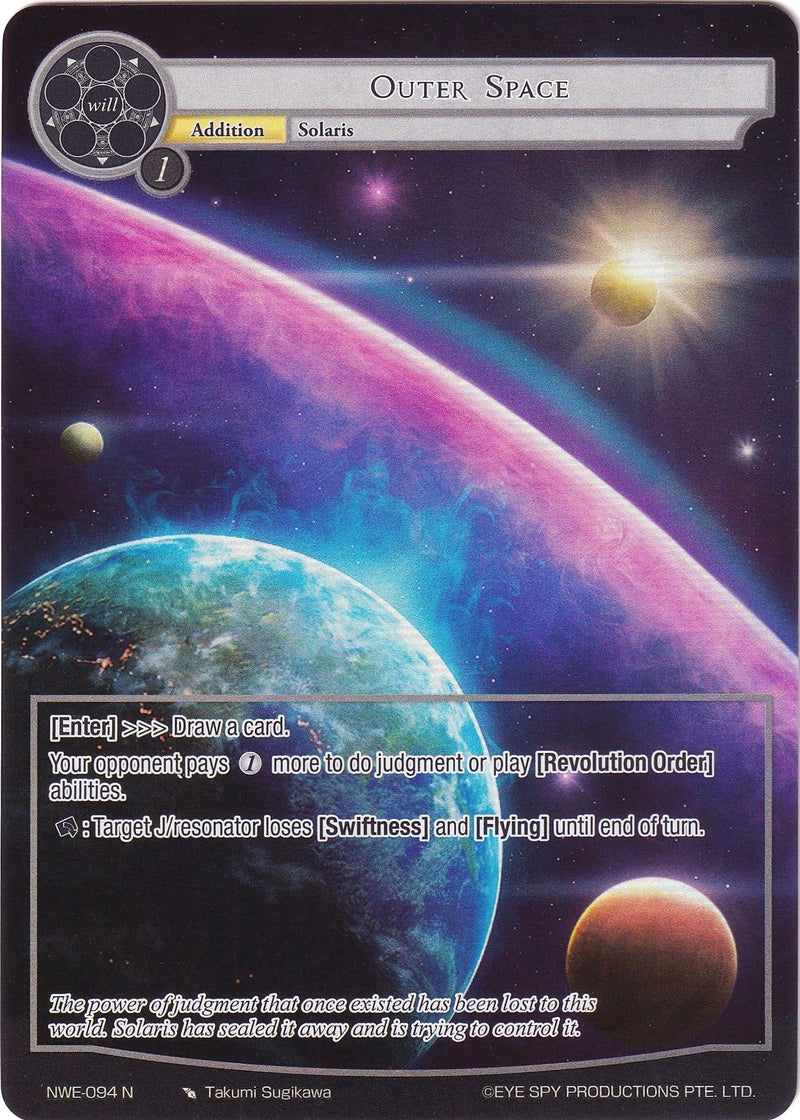 Image for Outer Space (Full Art) (A New World Emerges) (NWE-094 N) - Force of Will