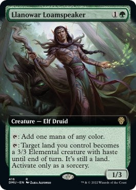 Image for Llanowar Loamspeaker (Extended Art) (Dominaria United) (416) - Magic: The Gathering