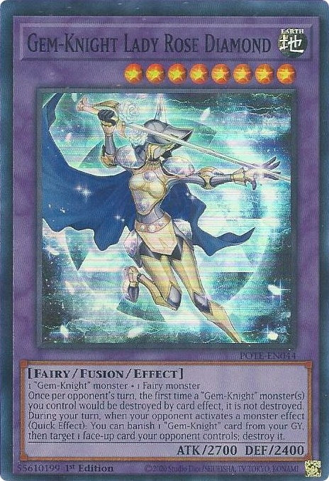 Image for Gem-Knight Lady Rose Diamond (Power of the Elements) (POTE-EN044) - YuGiOh