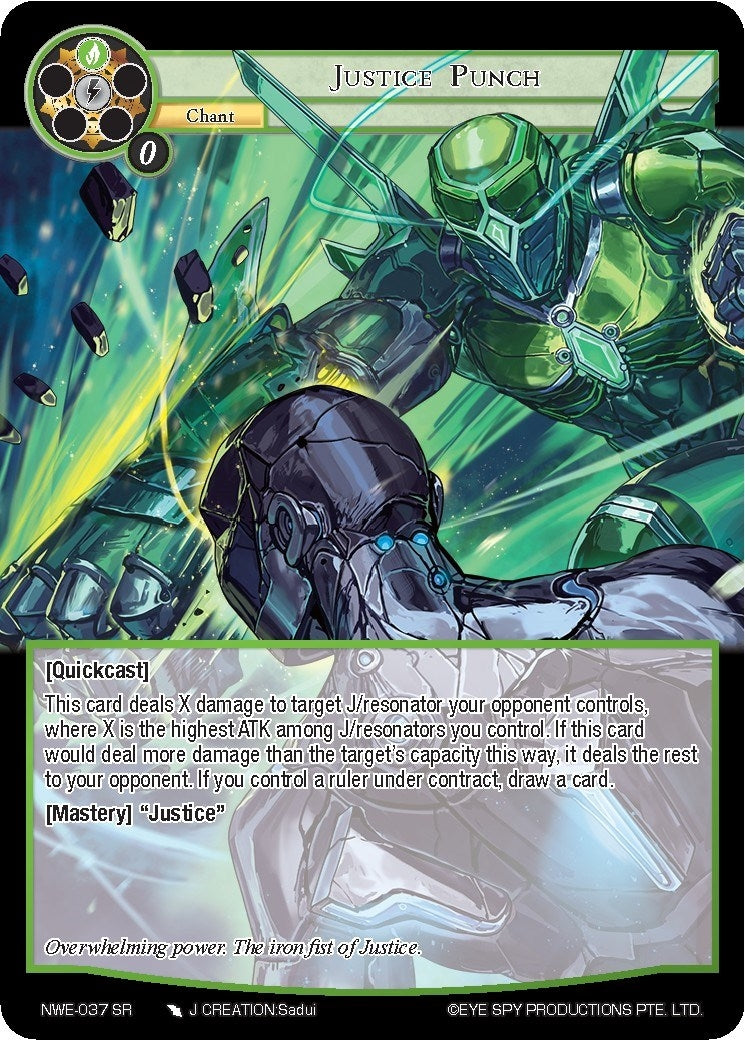 Image for Justice Punch (A New World Emerges) (NWE-037 SR) - Force of Will