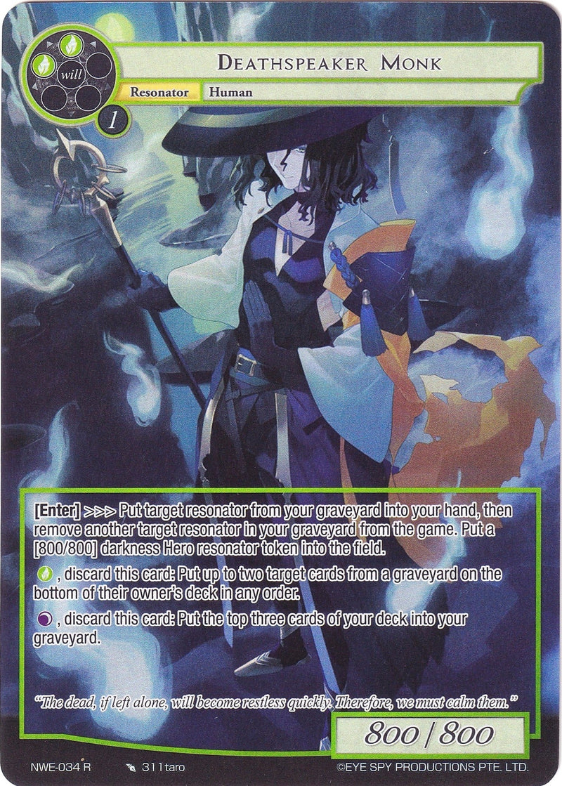 Image for Deathspeaker Monk (Full Art) (A New World Emerges) (NWE-034 R) - Force of Will