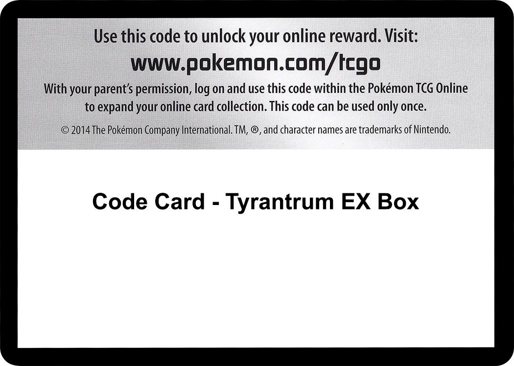 Image for Code Card - Tyrantrum EX Box - Pokemon