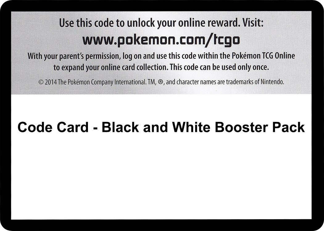 Image for Code Card - Black and White Booster Pack - Pokemon