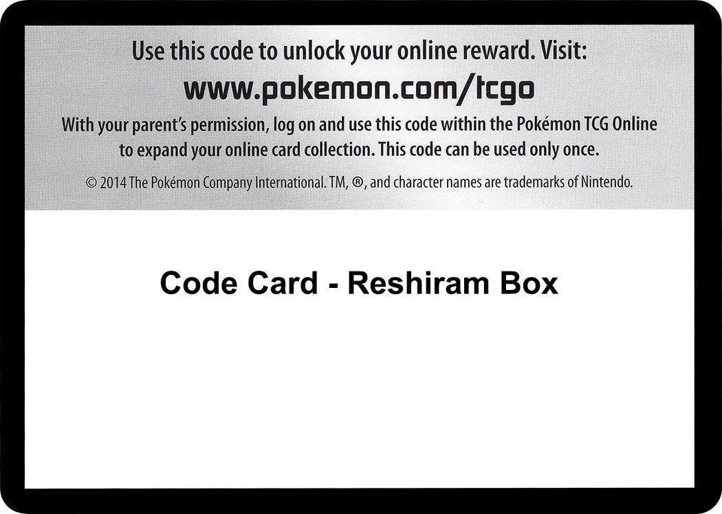 Image for Code Card - Reshiram Box - Pokemon