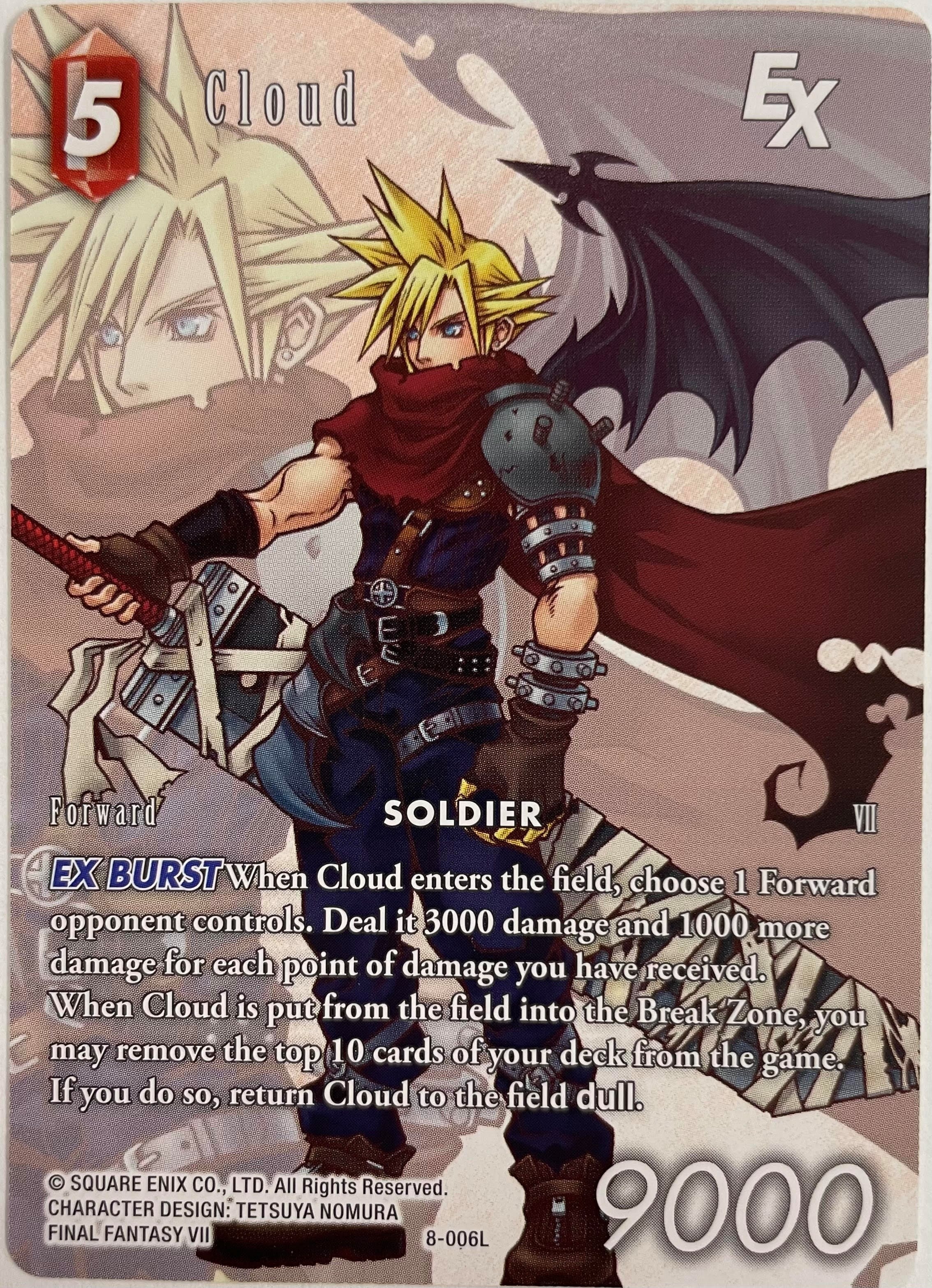 Image for Cloud EX (Full Art Reprint) (Crystal Dominion) (8-006L) - Final Fantasy TCG