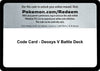 Image for Code Card - Deoxys V Battle Deck - Pokemon