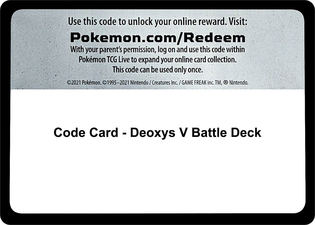 Image for Code Card - Deoxys V Battle Deck - Pokemon