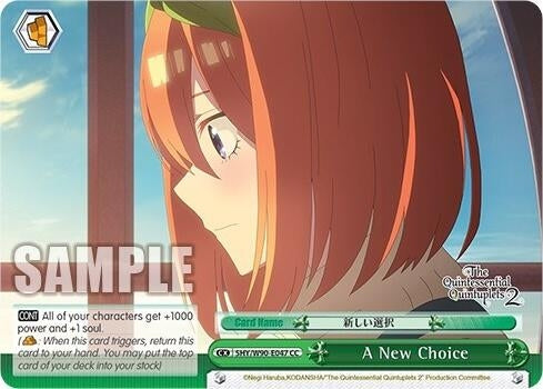 Image for A New Choice (The Quintessential Quintuplets 2) (5HY/W90-E047 CC) - Weiss Schwarz