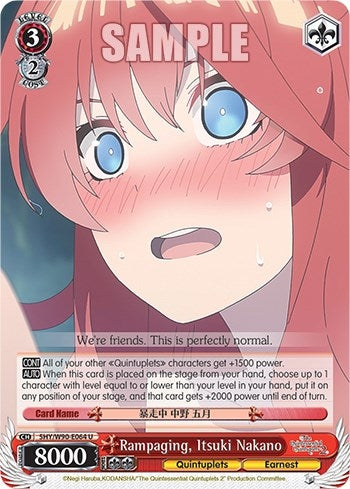 Image for Rampaging, Itsuki Nakano (The Quintessential Quintuplets 2) (5HY/W90-E064 U) - Weiss Schwarz
