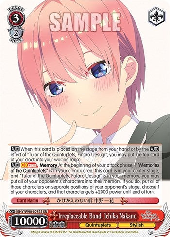 Image for Irreplaceable Bond, Ichika Nakano (SR) (The Quintessential Quintuplets 2) (5HY/W90-E074S SR) - Weiss Schwarz