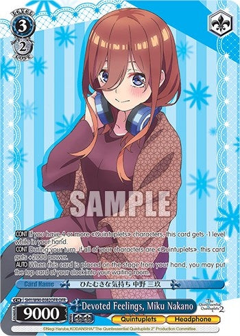 Image for Devoted Feelings, Miku Nakano (OFR) (The Quintessential Quintuplets 2) (5HY/W90-E082OFR OFR) - Weiss Schwarz