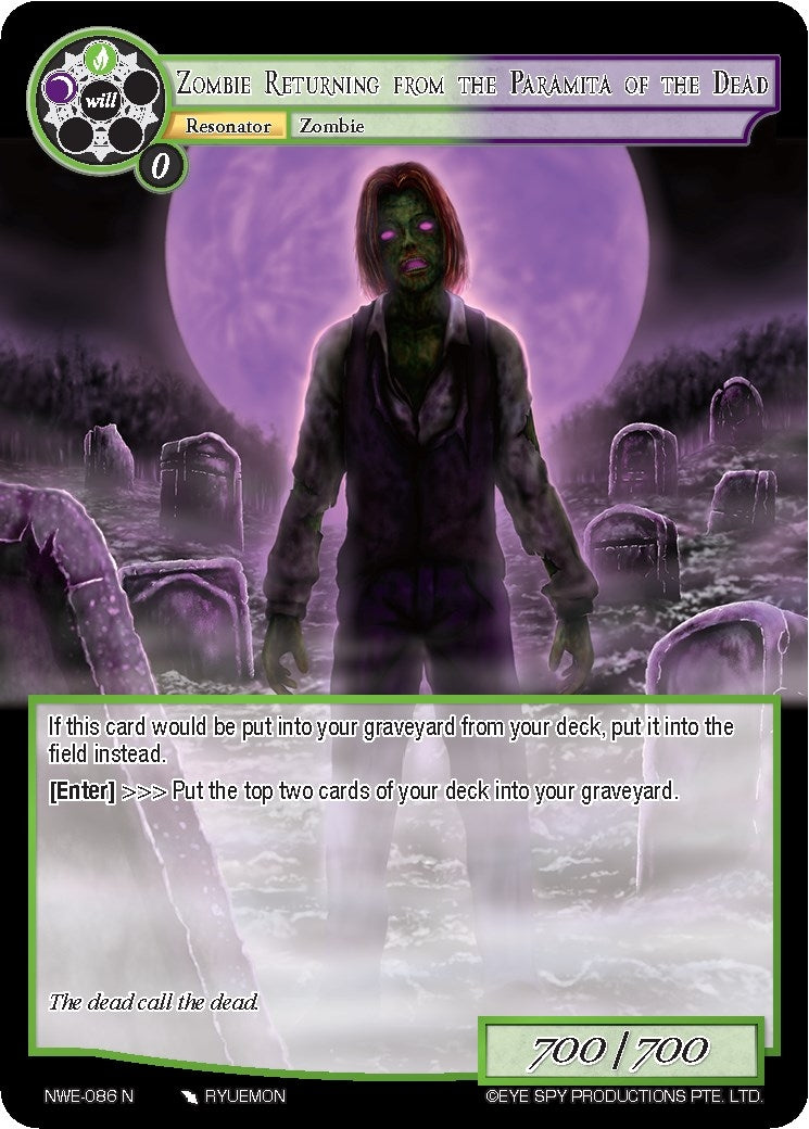Image for Zombie Returning from the Paramita of the Dead (A New World Emerges) (NWE-086 N) - Force of Will