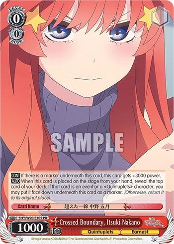 Image for Crossed Boundary, Itsuki Nakano (The Quintessential Quintuplets 2) (5HY/W90-E105 PR) - Weiss Schwarz