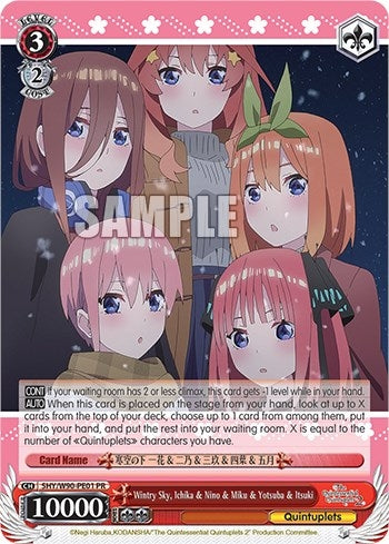 Image for Wintry Sky, Ichika & Nino & Miku & Yotsuba & Itsuki (The Quintessential Quintuplets 2) (5HY/W90-PE01 PR) - Weiss Schwarz