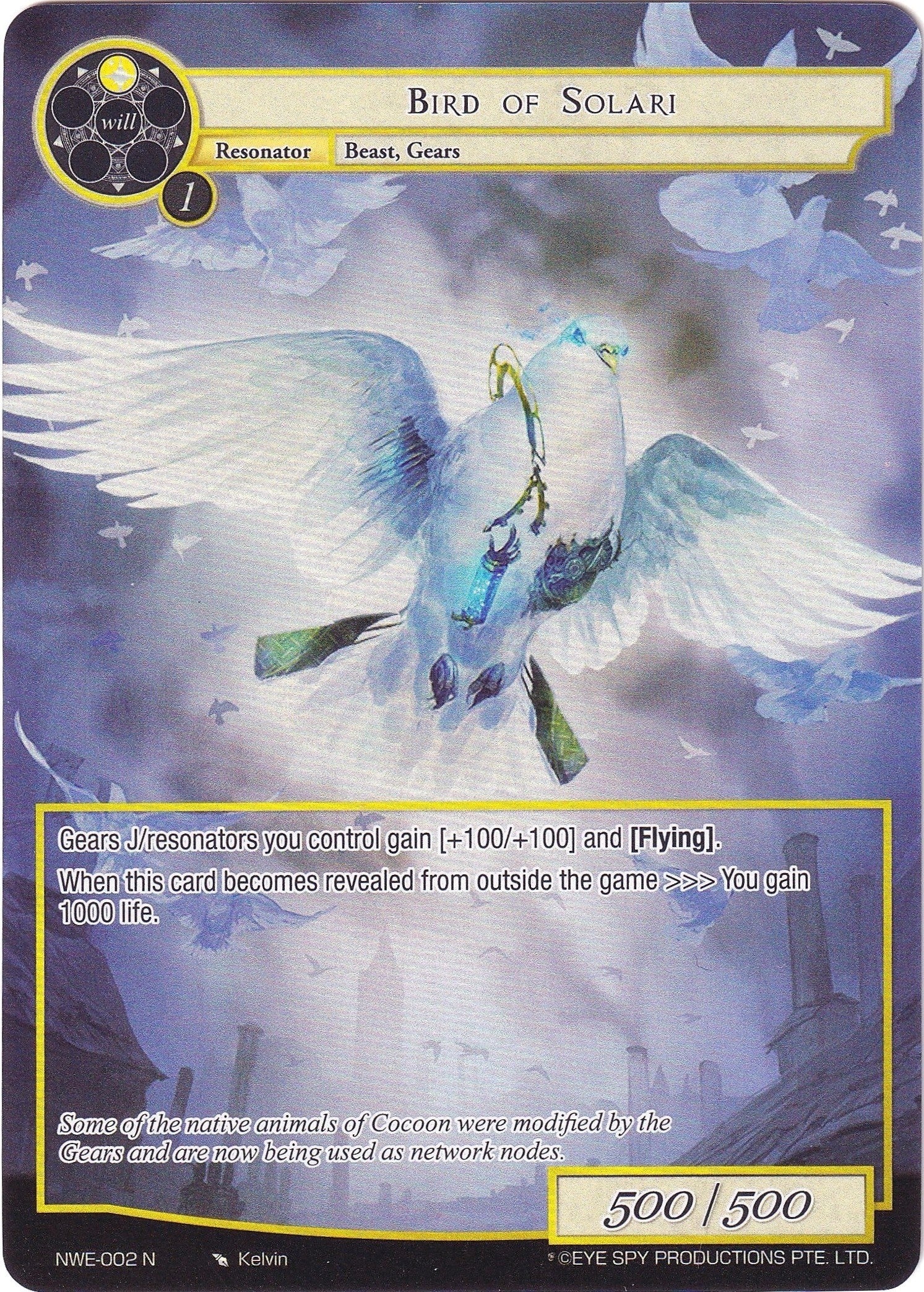 Image for Bird of Solari (Full Art) (A New World Emerges) (NWE-002 N) - Force of Will