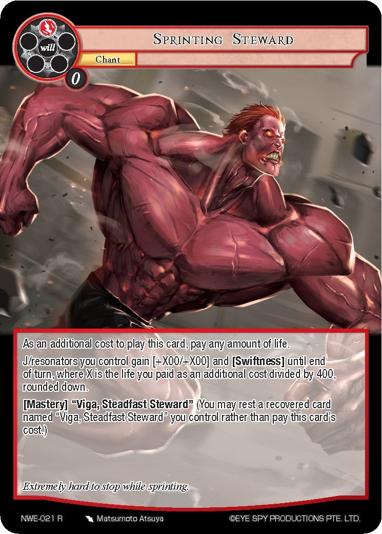 Image for Sprinting Steward (A New World Emerges) (NWE-021 R) - Force of Will