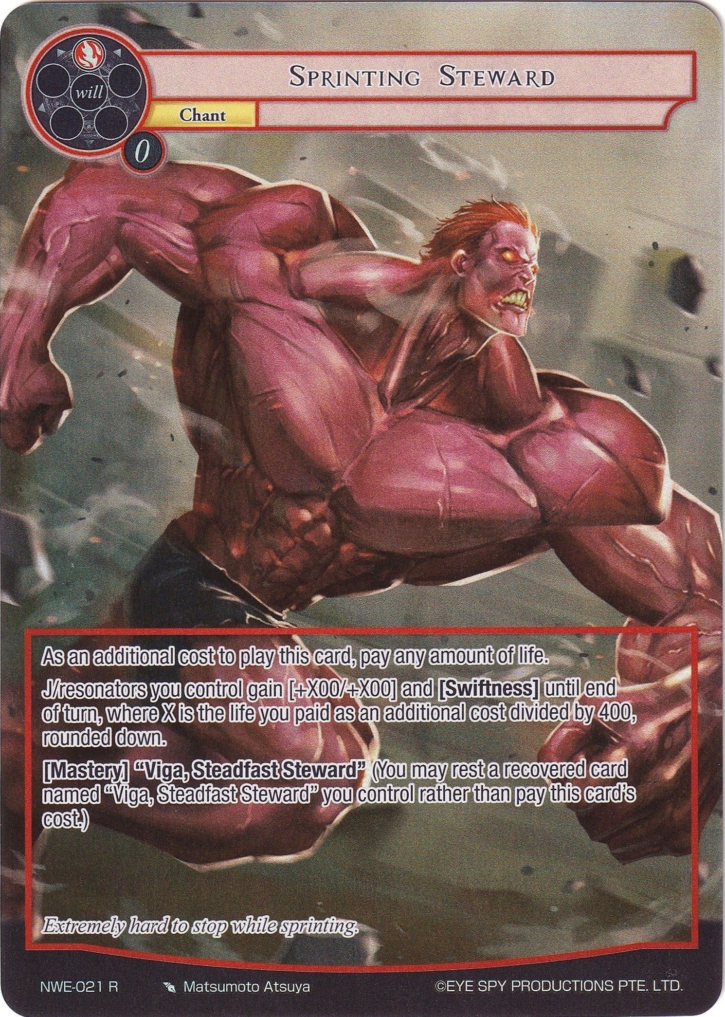 Image for Sprinting Steward (Full Art) (A New World Emerges) (NWE-021 R) - Force of Will