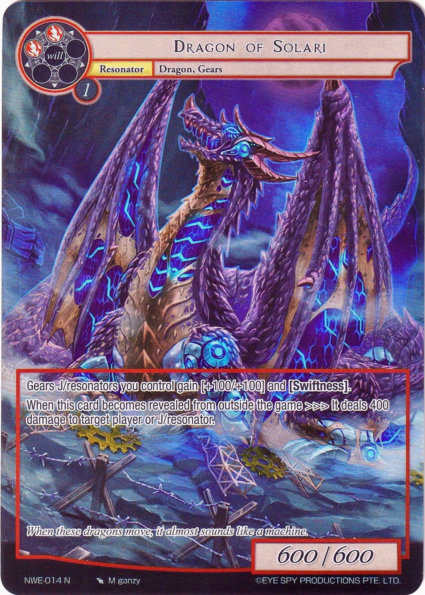Image for Dragon of Solari (Full Art) (A New World Emerges) (NWE-014 N) - Force of Will