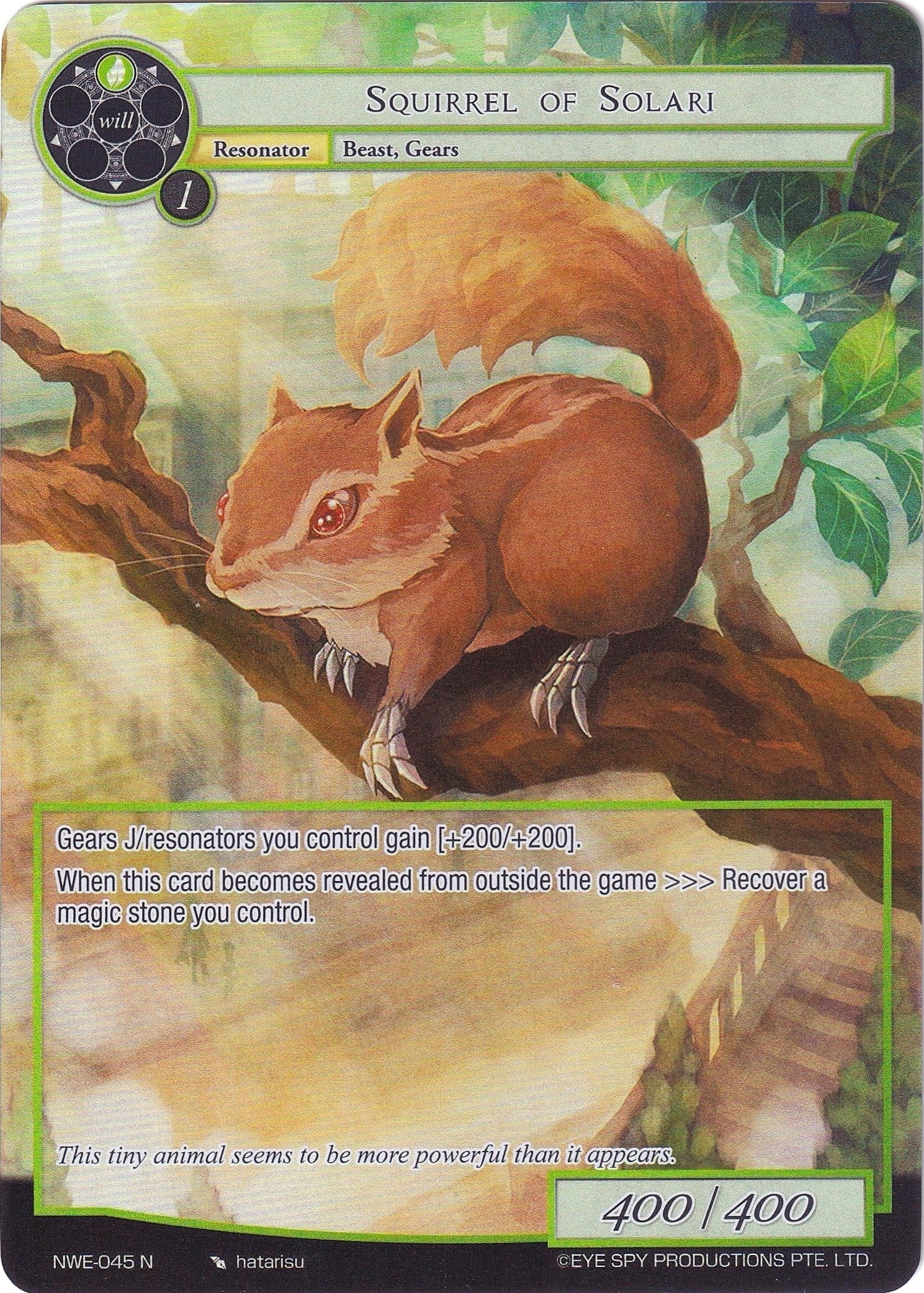 Image for Squirrel of Solari (Full Art) (A New World Emerges) (NWE-045 N) - Force of Will