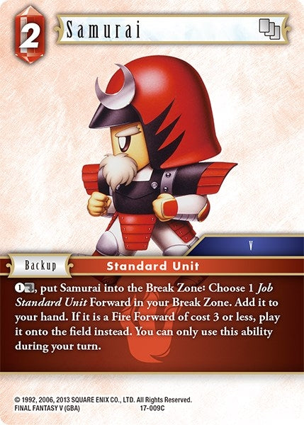 Image for Samurai (009) (Rebellion's Call) (17-009C) - Final Fantasy TCG