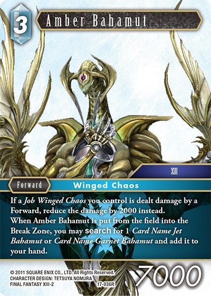 Image for Amber Bahamut (Rebellion's Call) (17-036R) - Final Fantasy TCG