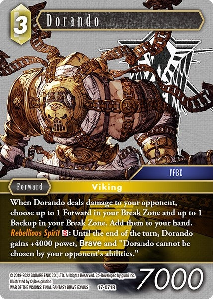 Image for Dorando (Rebellion's Call) (17-071R) - Final Fantasy TCG
