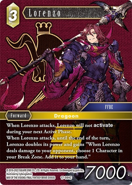 Image for Lorenzo (Rebellion's Call) (17-084C) - Final Fantasy TCG