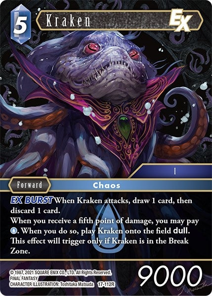Image for Kraken EX (Rebellion's Call) (17-112R) - Final Fantasy TCG