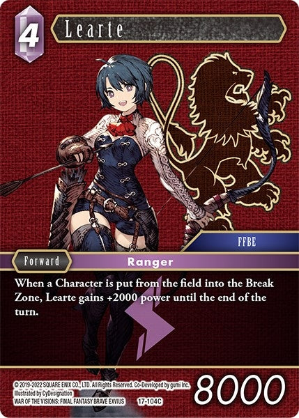 Image for Learte (Rebellion's Call) (17-104C) - Final Fantasy TCG