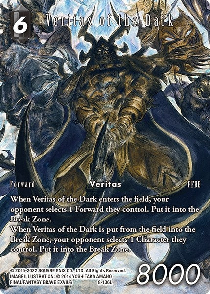 Image for Veritas of the Dark (Full Art Reprint) (Rebellion's Call) (8-136L) - Final Fantasy TCG