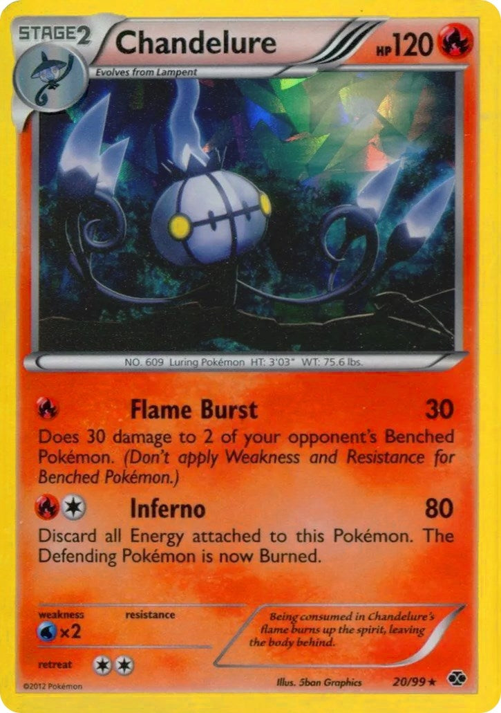 Image for Chandelure - 20/99 (Cracked Ice Holo) (Blister Exclusives) (020/099) - Pokemon