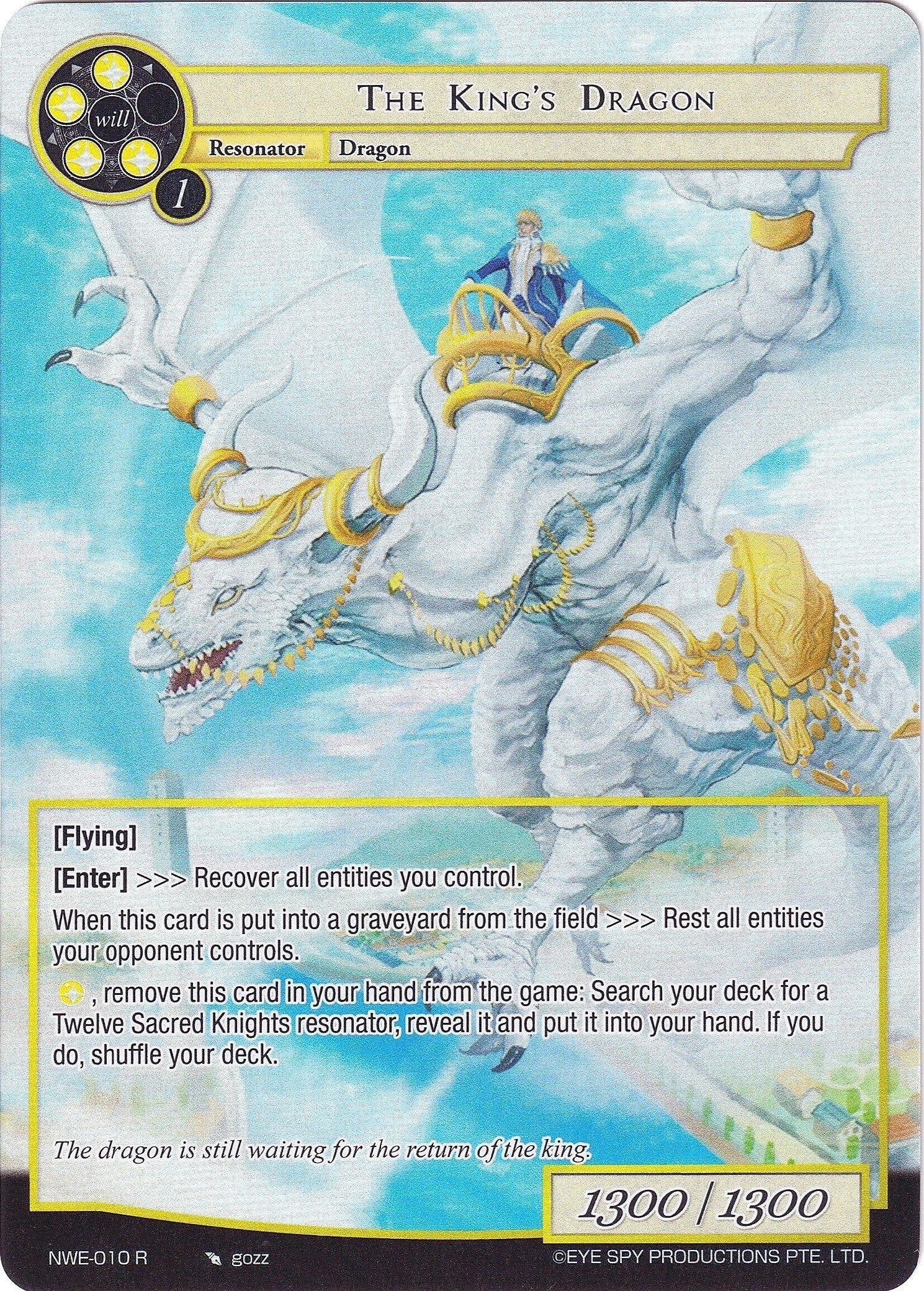 Image for The King's Dragon (Full Art) (A New World Emerges) (NWE-010 R) - Force of Will