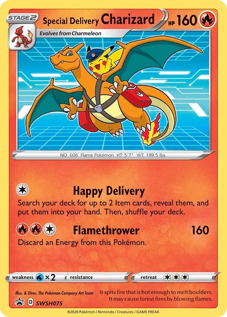 Image for Special Delivery Charizard - SWSH075 (SWSH: Sword & Shield Promo Cards) (SWSH075) - Pokemon